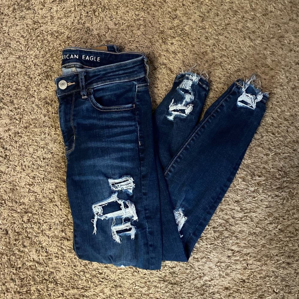 American Eagle distressed skinny jeans